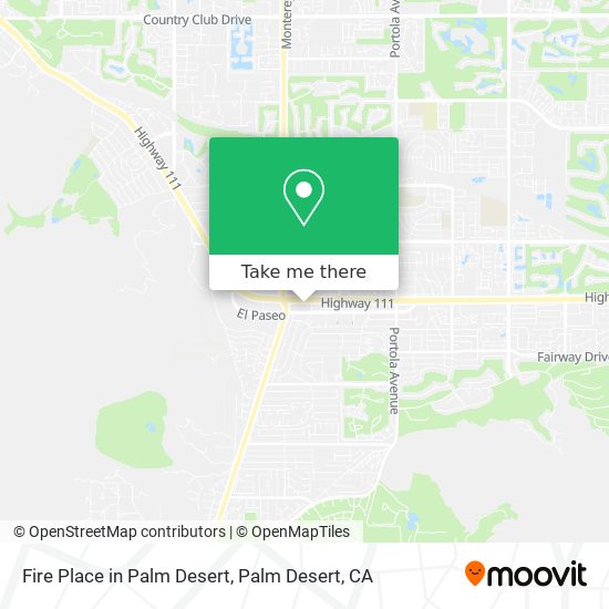 Fire Place in Palm Desert map