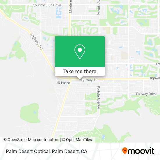 Palm Desert Optical map