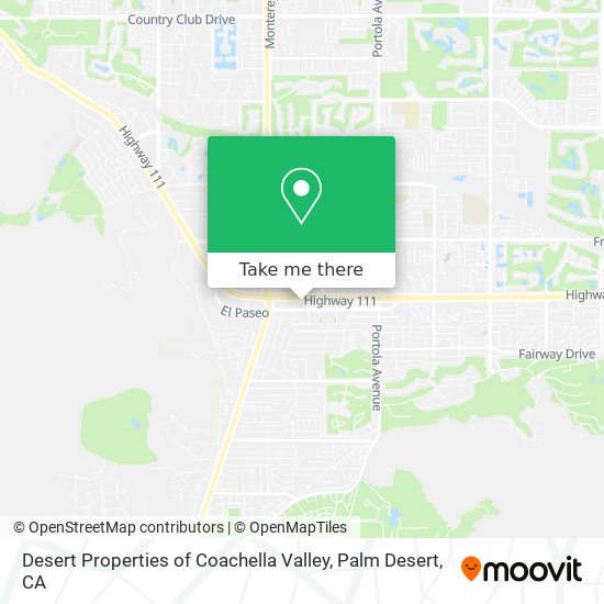 Desert Properties of Coachella Valley map