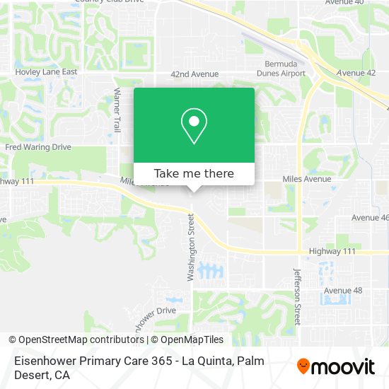 Eisenhower Primary Care 365 - La Quinta map