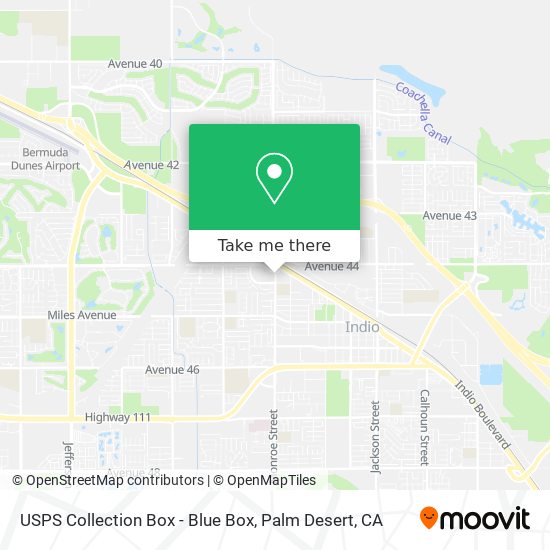 Mapa de USPS Collection Box - Blue Box