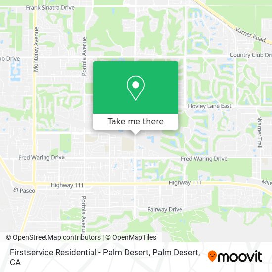 Firstservice Residential - Palm Desert map