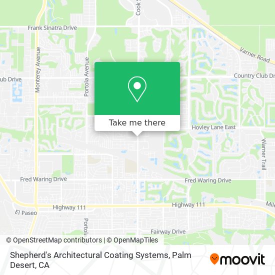Shepherd's Architectural Coating Systems map