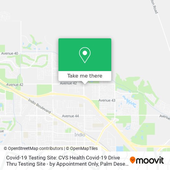 Covid-19 Testing Site: CVS Health Covid-19 Drive Thru Testing Site - by Appointment Only map