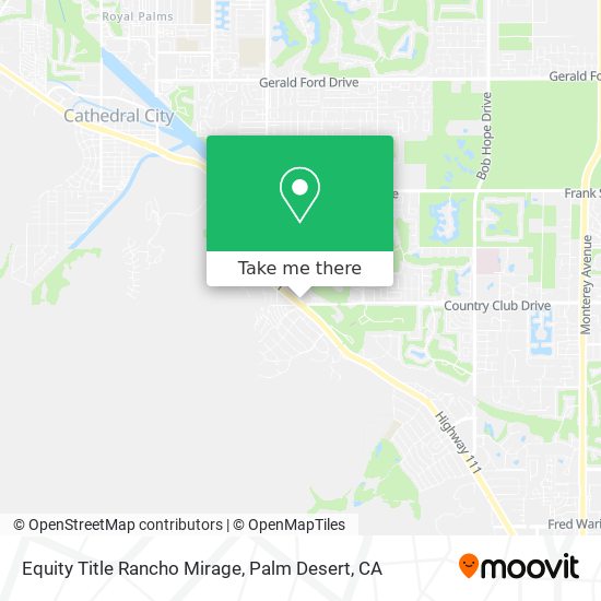 Equity Title Rancho Mirage map