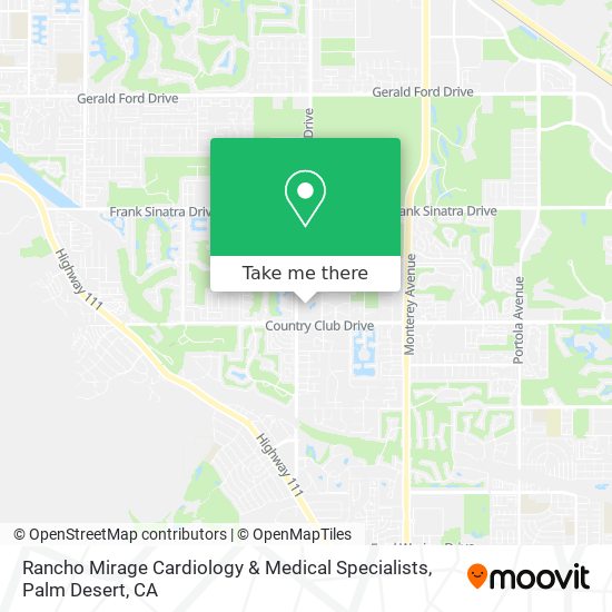 Rancho Mirage Cardiology & Medical Specialists map