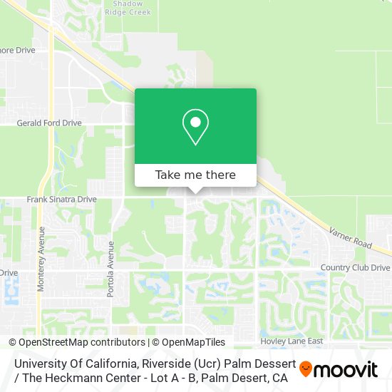 University Of California, Riverside (Ucr) Palm Dessert / The Heckmann Center - Lot A - B map