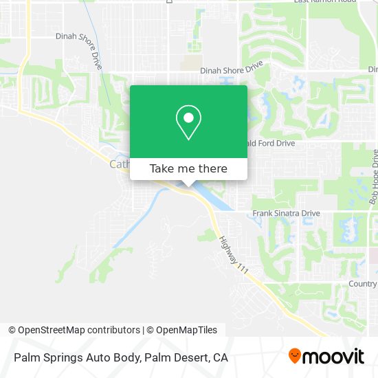 Palm Springs Auto Body map