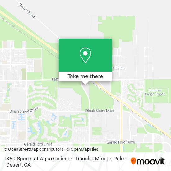 360 Sports at Agua Caliente - Rancho Mirage map