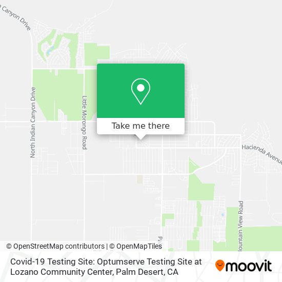 Covid-19 Testing Site: Optumserve Testing Site at Lozano Community Center map