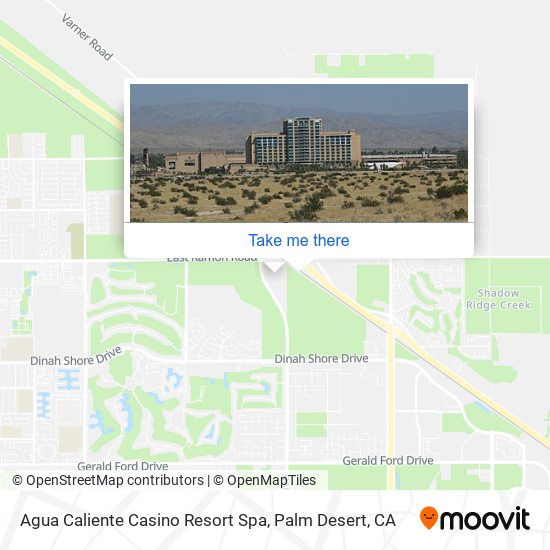 Mapa de Agua Caliente Casino Resort Spa