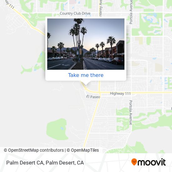 Palm Desert CA map