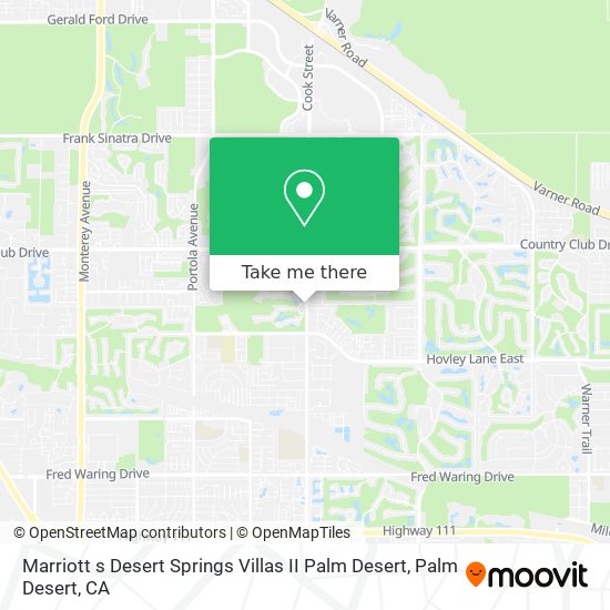 Marriott s Desert Springs Villas II Palm Desert map