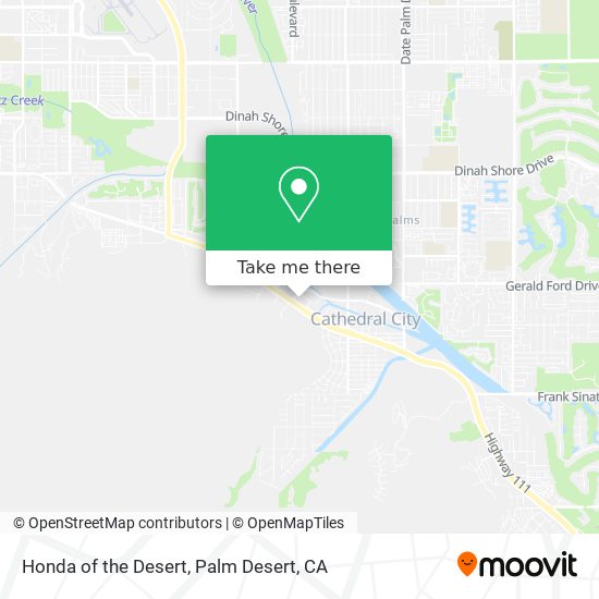 Honda of the Desert map