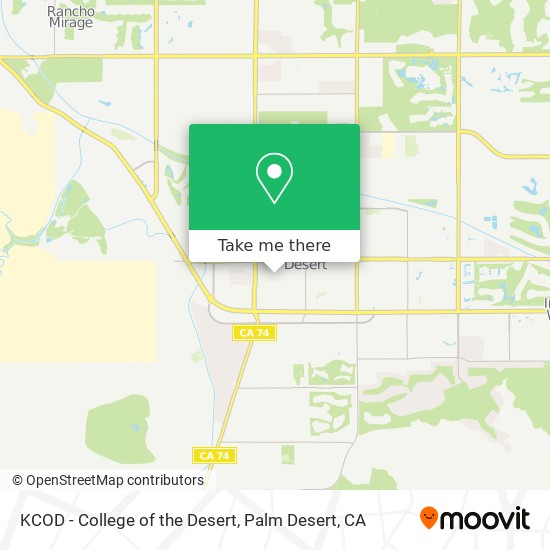 KCOD - College of the Desert map