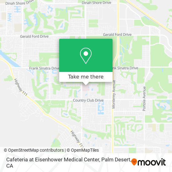 Cafeteria at Eisenhower Medical Center map