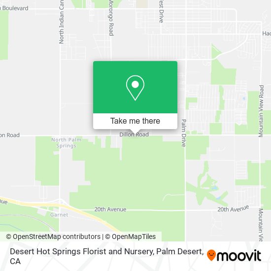 Desert Hot Springs Florist and Nursery map