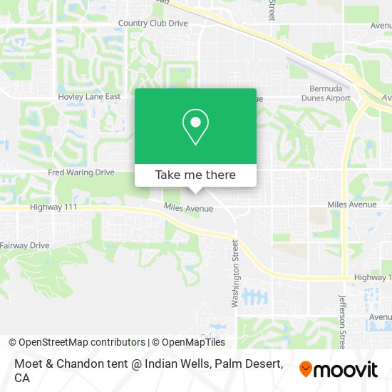 Moet & Chandon tent @ Indian Wells map