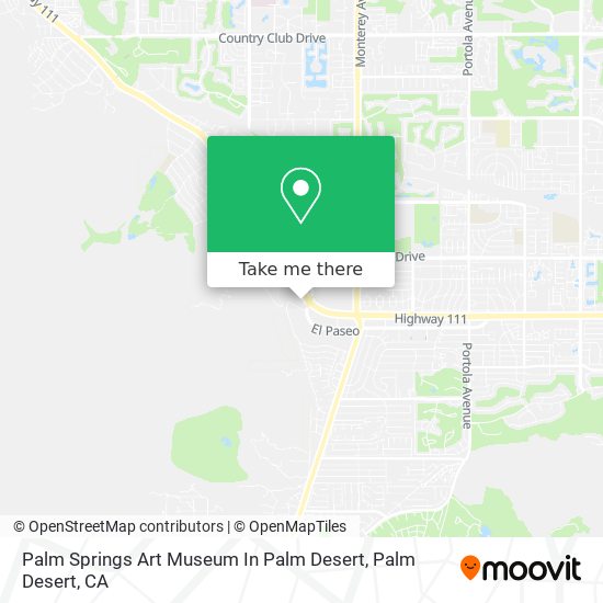 Mapa de Palm Springs Art Museum In Palm Desert