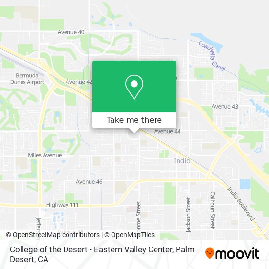 College of the Desert - Eastern Valley Center map