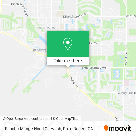 Mapa de Rancho Mirage Hand Carwash