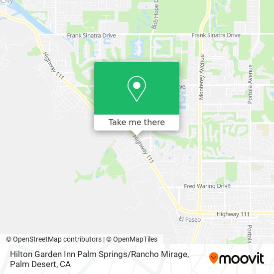 Mapa de Hilton Garden Inn Palm Springs / Rancho Mirage