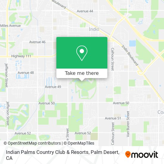 Indian Palms Country Club & Resorts map