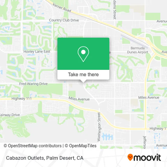 Cabazon Outlets map