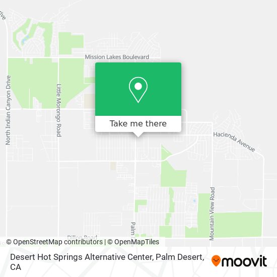 Desert Hot Springs Alternative Center map