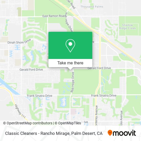 Classic Cleaners - Rancho Mirage map