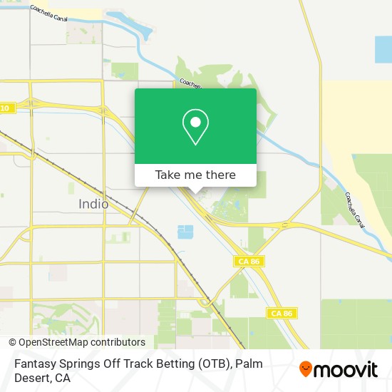 Fantasy Springs Off Track Betting (OTB) map