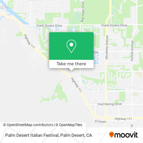 Palm Desert Italian Festival map