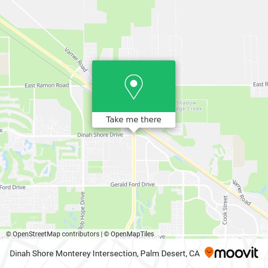 Dinah Shore Monterey Intersection map