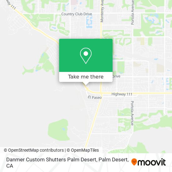 Danmer Custom Shutters Palm Desert map