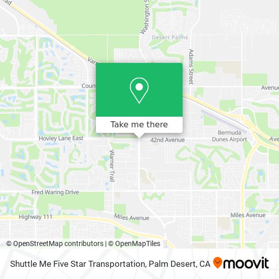 Mapa de Shuttle Me Five Star Transportation