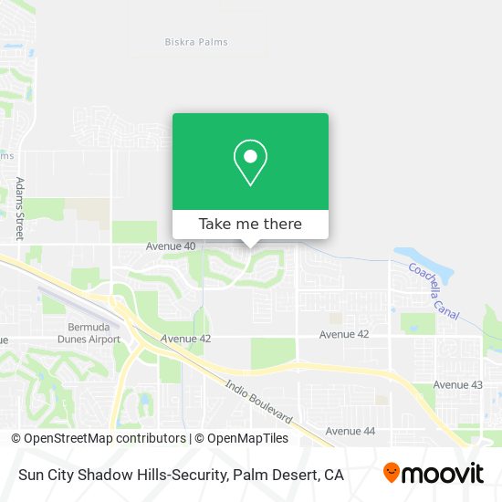 Sun City Shadow Hills-Security map