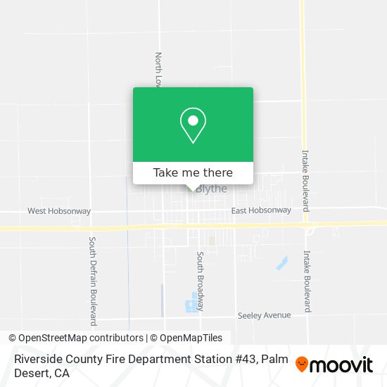 Riverside County Fire Department Station #43 map