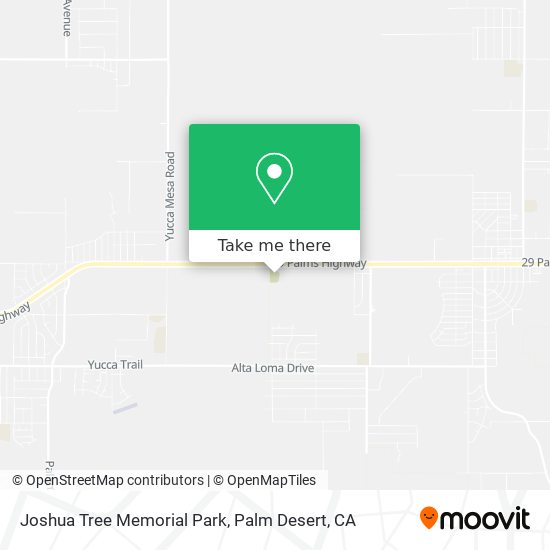 Mapa de Joshua Tree Memorial Park