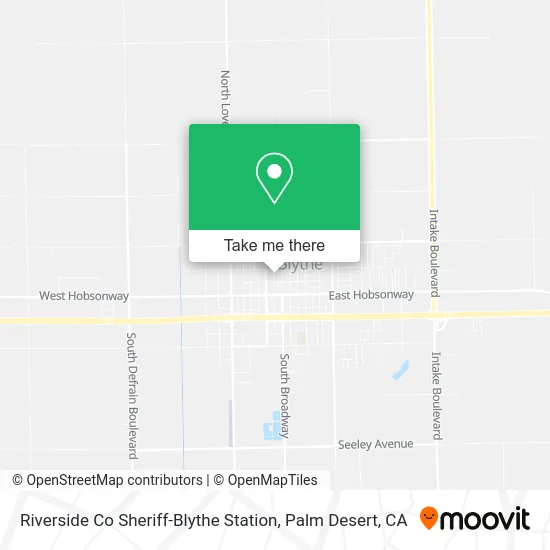 Riverside Co Sheriff-Blythe Station map