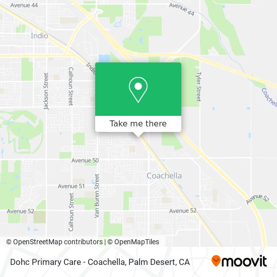 Dohc Primary Care - Coachella map