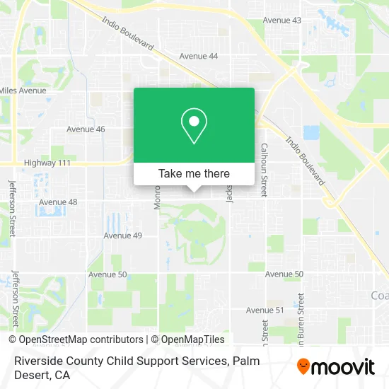 Riverside County Child Support Services map