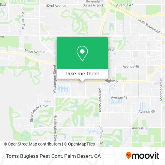 Toms Bugless Pest Cont map