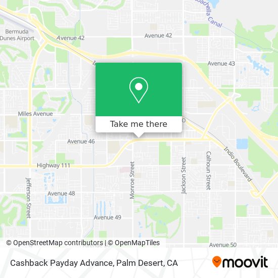 Mapa de Cashback Payday Advance