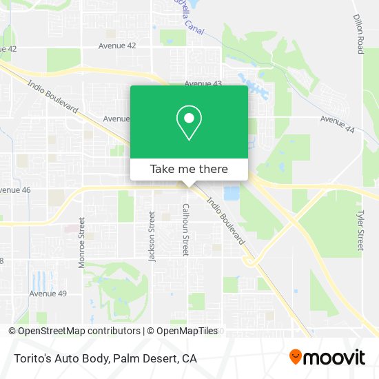 Torito's Auto Body map