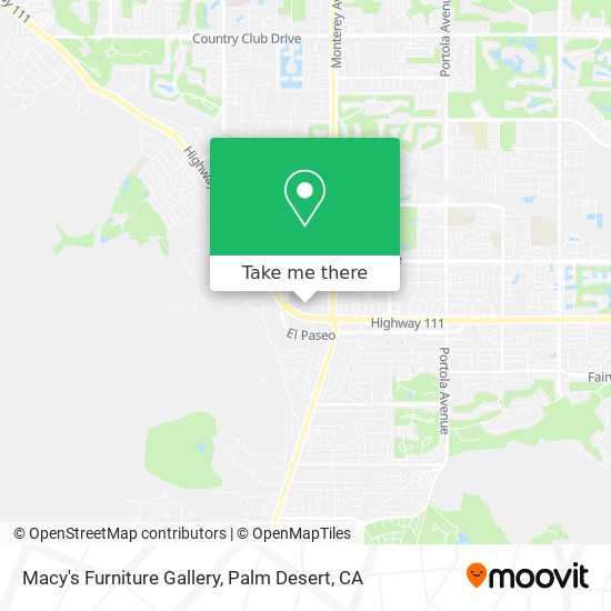 Mapa de Macy's Furniture Gallery