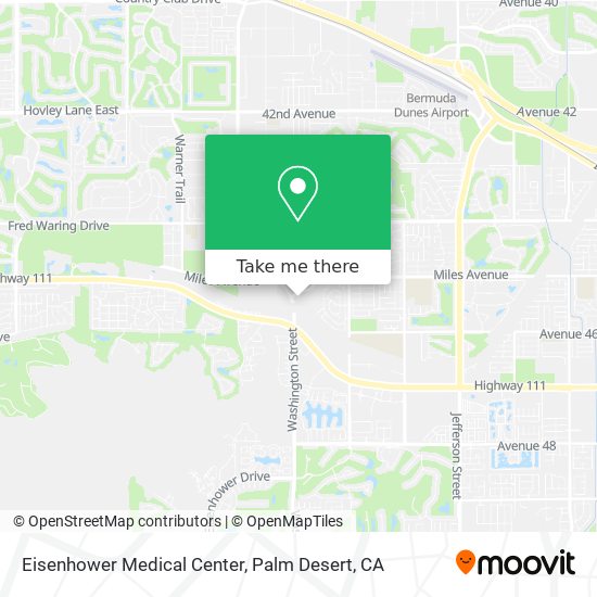 Eisenhower Medical Center map