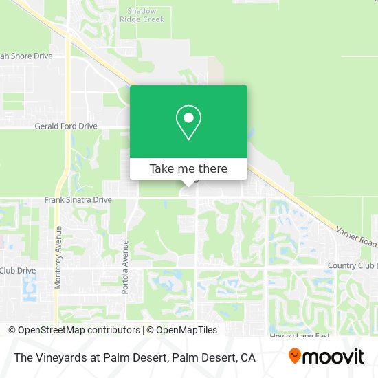 The Vineyards at Palm Desert map