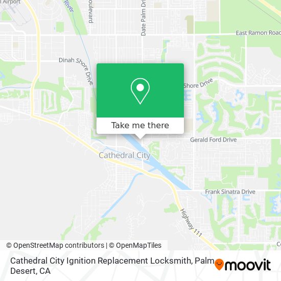 Mapa de Cathedral City Ignition Replacement Locksmith