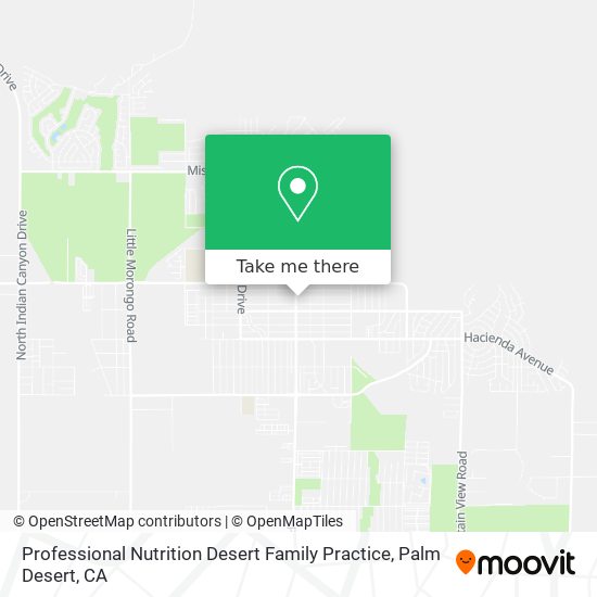 Professional Nutrition Desert Family Practice map