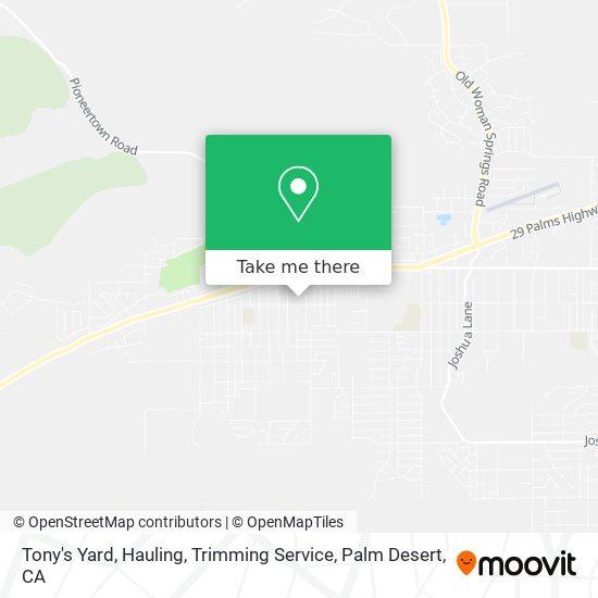 Mapa de Tony's Yard, Hauling, Trimming Service